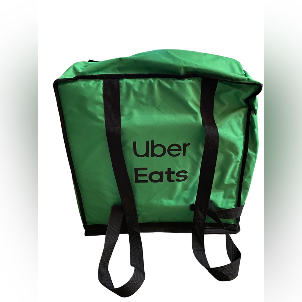 Uber Eats Large Insulated Zippered Delivery Green Bag 19” X 19”